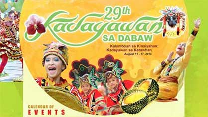 Kadayawan Sa Dabaw 2014 Schedule of Activities